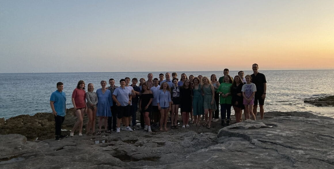 Ein wunderbarer Sonnenuntergang in Pula